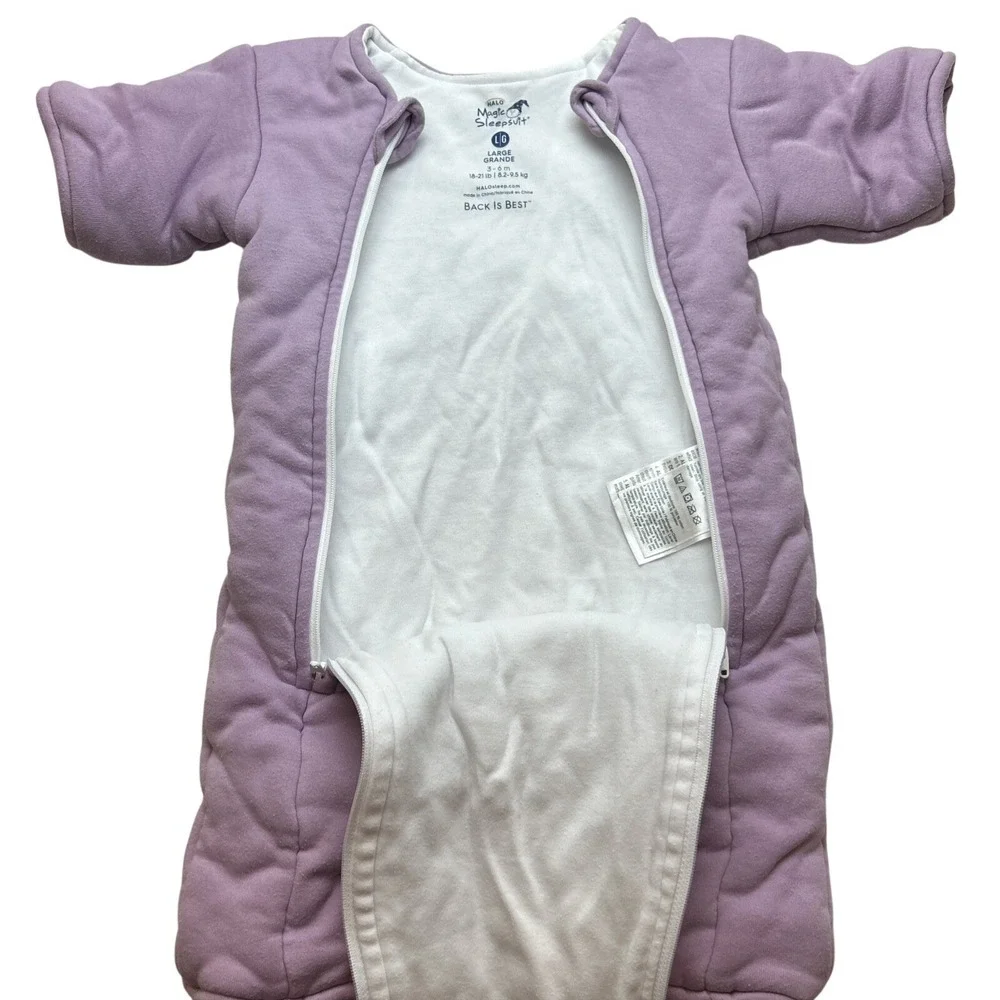 Halo Magic Baby Infant Sleepsuit Large 3-6M 18-21 Lb Purple Sleep Sack Swaddle